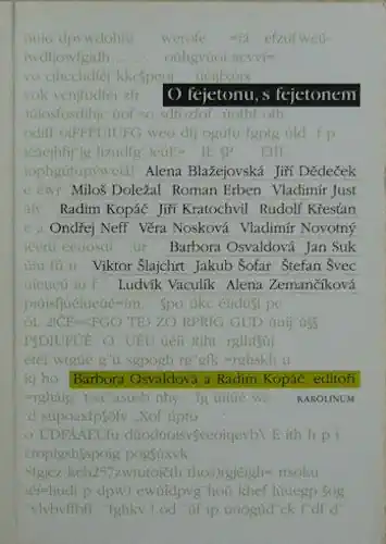 O fejetonu, s fejetonem